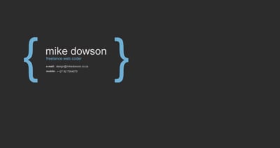 Mike Dowson Website Screenshot