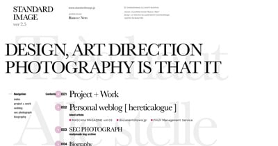 Standard Image Website Screenshot