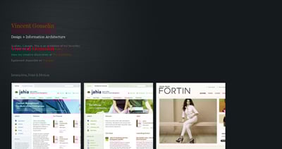 Vincent Gosselin Website Screenshot