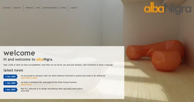 albaNigra Website Screenshot