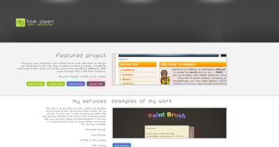 Tom Owen Website Screenshot