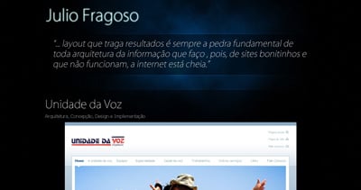 Julio Fragoso Website Screenshot