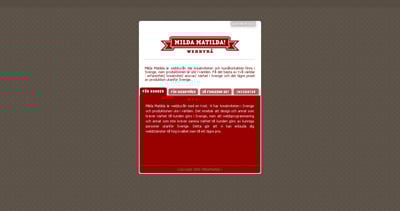 Milda Matilda Website Screenshot