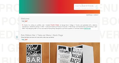 Sara Herron Website Screenshot