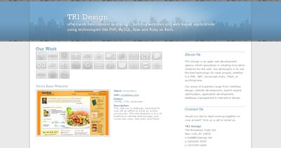 TR1 Design Website Screenshot