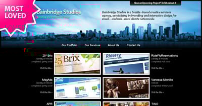 Bainbridge Studios Website Screenshot