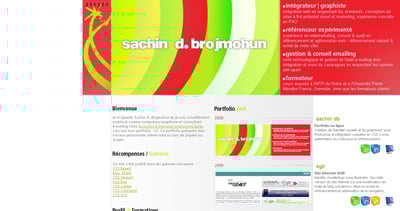 Sachin D. Brojmohun Website Screenshot