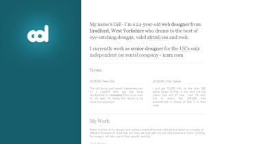 Colin Grist Website Screenshot