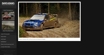 Dave Adams Photography Website Screenshot