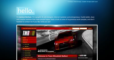 Jamison Banham Website Screenshot