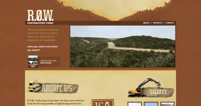 Right Of Way Contracting Corp Website Screenshot
