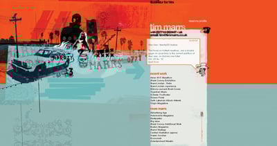 Illustrator Tim Marrs Website Screenshot