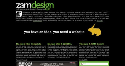 zamdesign Website Screenshot