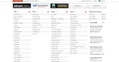 All Showcases Website Screenshot