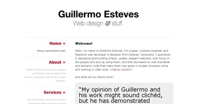 Guillermo Esteves Website Screenshot
