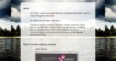 Tom Martin Website Screenshot