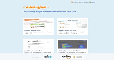 MiniAjax Website Screenshot