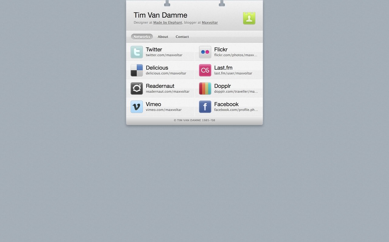 Tim Van Damme Website Screenshot