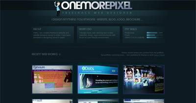 One More Pixel Website Screenshot