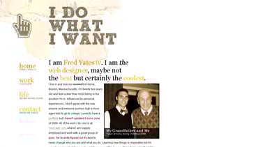 Fred Yates IV Website Screenshot