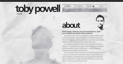 Toby Powell Website Screenshot