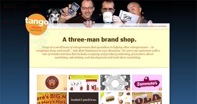Tango Website Screenshot