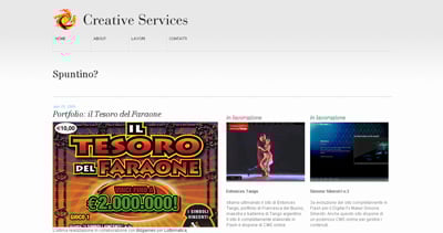 Creative Services Website Screenshot