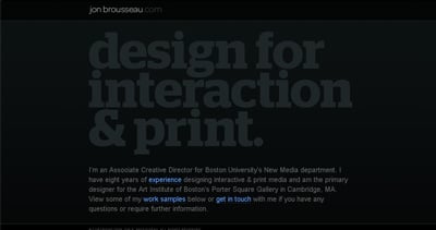 Jon Brousseau Website Screenshot