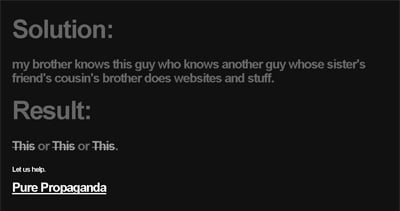 Pure Propaganda Website Screenshot