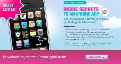 Inside Secrets To An Iphone App Website Screenshot