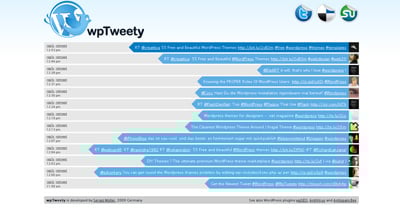 wpTweety Website Screenshot
