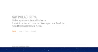 Swapnil Acharya Website Screenshot