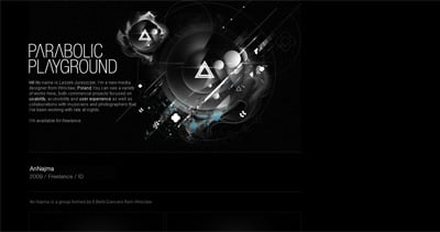 Parabolic Playground Website Screenshot