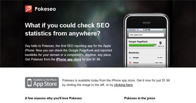 Pokeseo Website Screenshot