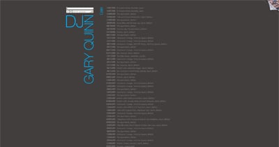 DJ Gary Quinn Website Screenshot