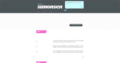 Carol Simonsen Website Screenshot