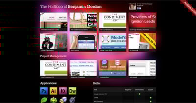 Benjamin Gordon Website Screenshot