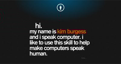 Kim Burgess Website Screenshot