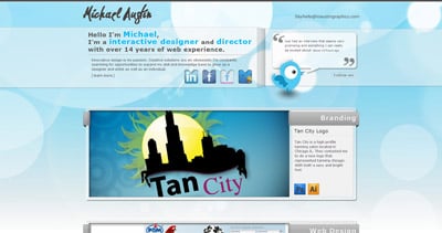 Michael Austin Website Screenshot