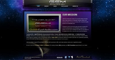 Goldin Eye Media Website Screenshot