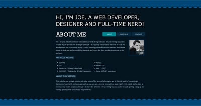 Joe MacDonald Website Screenshot