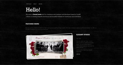 Owain Lewis Website Screenshot