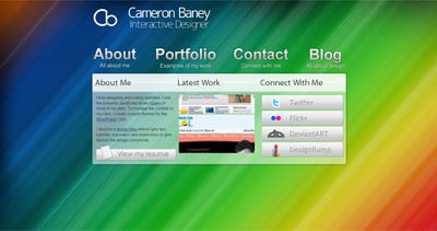 Cameron Baney Website Screenshot