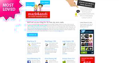 Mark & Andi Website Screenshot