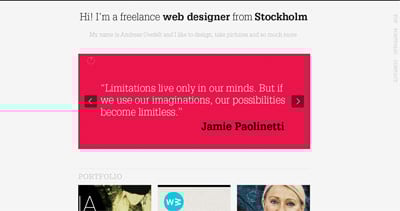 Andreas Ovefelt Website Screenshot