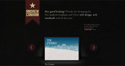 Andrew Canham Website Screenshot