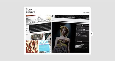 Cory Etzkorn Website Screenshot