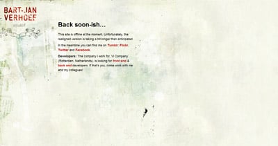 Bart-Jan Verhoef Website Screenshot