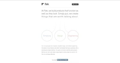 Flek Website Screenshot