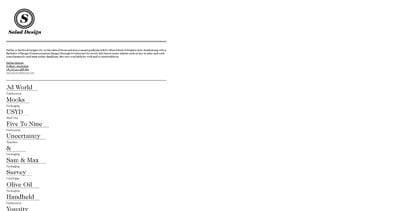 Salad Design Website Screenshot